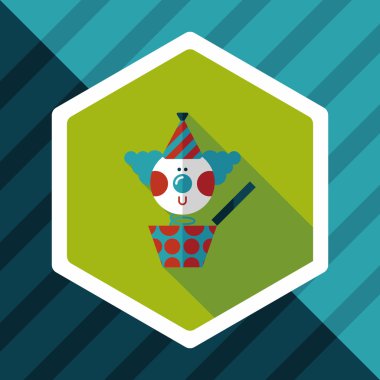 kutu düz simgesi ile uzun gölge, eps10 jack