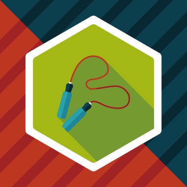 atlama ipi uzun gölge düz simgesiyle