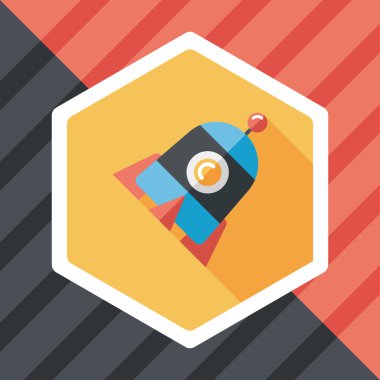 Uzun Gölge, eps10 roket düz simgesi