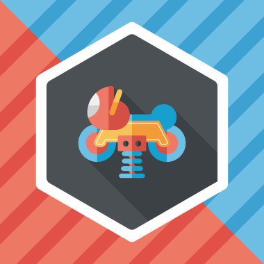 Bahçesi oyuncak uzun gölge ile'deki motor düz simgesi