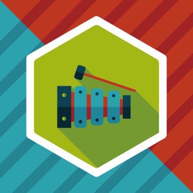 Uzun Gölge, eps10 ksilofon düz simgesi