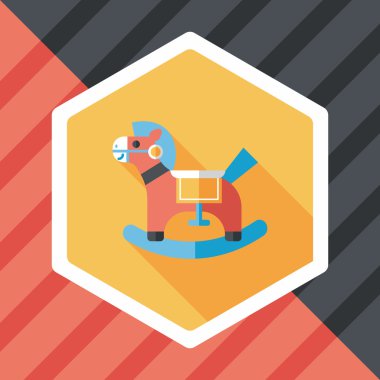 Uzun Gölge, eps10 ile at oyuncak düz simgesi