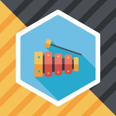 Uzun Gölge, eps10 ksilofon düz simgesi