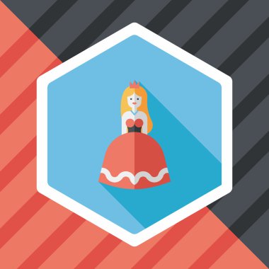 uzun gölge ile Prenses düz simgesi