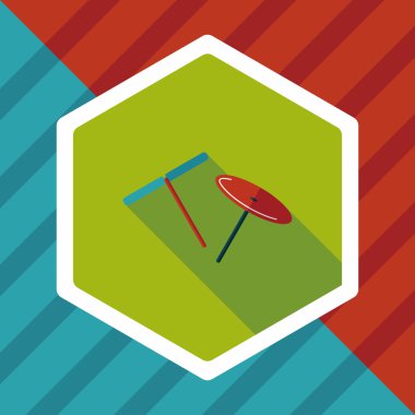 uzun gölge ile bıçaklar pervane oyuncak düz simgesi