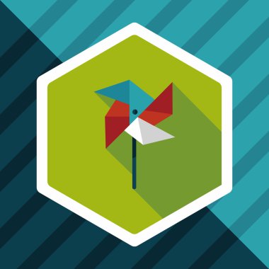 Uzun gölgeli yel değirmeni simgesi