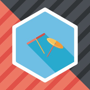 uzun gölge ile bıçaklar pervane oyuncak düz simgesi