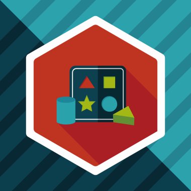 eğitici oyuncak uzun gölge düz simgesiyle