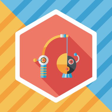 Uzun Gölge, eps10 ile balıkçılık oyuncak düz simgesi