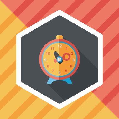 Uzun Gölge, eps10 çalar saat düz simgesi