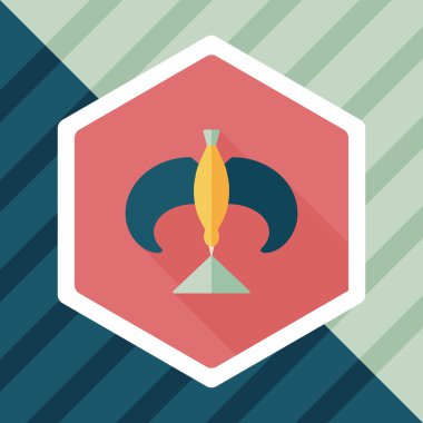 kuş düz simgesi uzun gölge ile Dengeleme