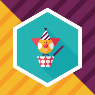 kutu düz simgesi ile uzun gölge, eps10 jack