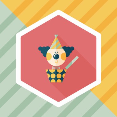 kutu düz simgesi ile uzun gölge, eps10 jack