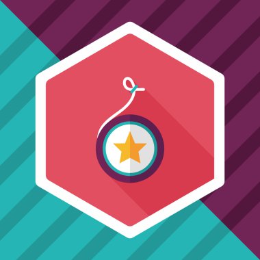 Yo yo simgesi ile uzun gölge, eps 10 daire