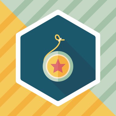 Yo yo simgesi ile uzun gölge, eps 10 daire