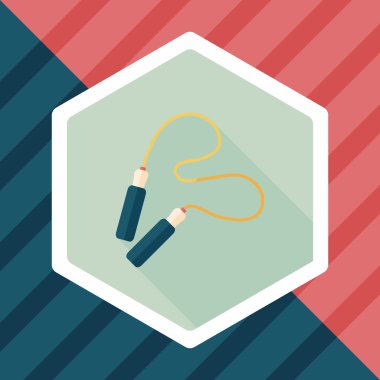 atlama ipi uzun gölge düz simgesiyle