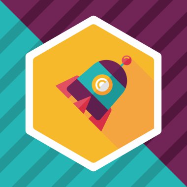 Uzun Gölge, eps10 roket düz simgesi