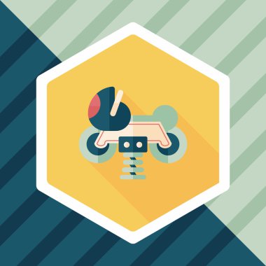 Bahçesi oyuncak uzun gölge ile'deki motor düz simgesi