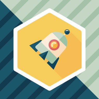 Uzun Gölge, eps10 roket düz simgesi