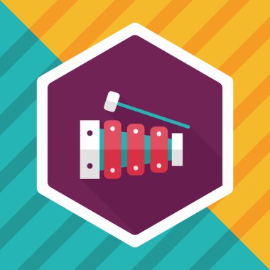 Uzun Gölge, eps10 ksilofon düz simgesi