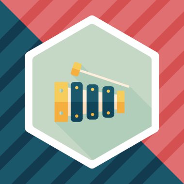 Uzun Gölge, eps10 ksilofon düz simgesi