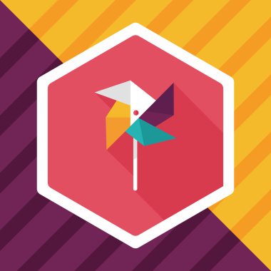 Uzun gölgeli yel değirmeni simgesi