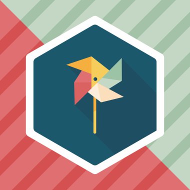 Uzun gölgeli yel değirmeni simgesi