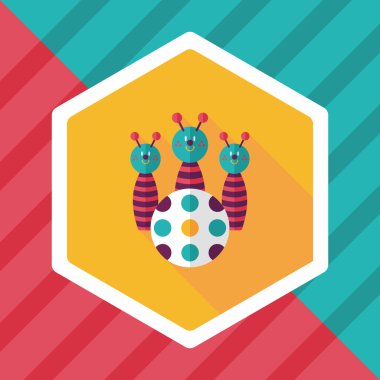 Uzun Gölge, eps10 ile bowling oyuncak düz simgesi