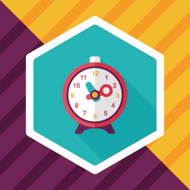 Uzun Gölge, eps10 çalar saat düz simgesi