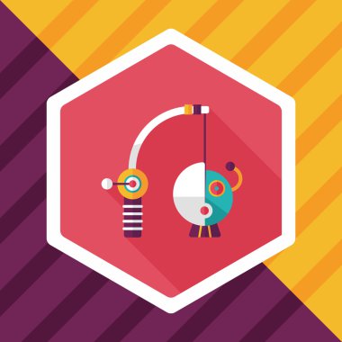 Uzun Gölge, eps10 ile balıkçılık oyuncak düz simgesi