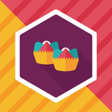 Çin yeni yılı düz uzun gölge, eps10, Çinli Buhar simgesi