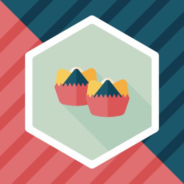 Çin yeni yılı düz uzun gölge, eps10, Çinli Buhar simgesi