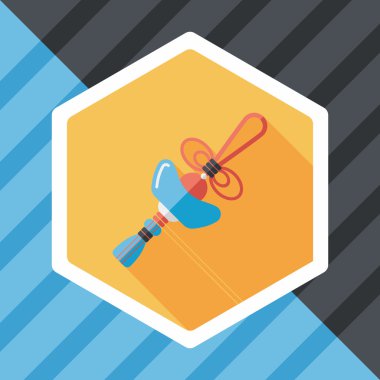 Çin yeni yılı uzun gölge, eps10, Altın külçe düz simgesiyle lu