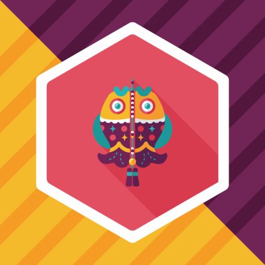 Çin yeni yılı uzun gölge, eps, düz simgesiyle Çince lu balık.