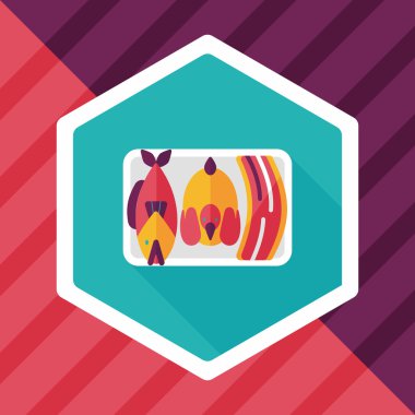 Çin yeni yılı uzun gölge, eps10, ibadet teklif ile düz simgesi