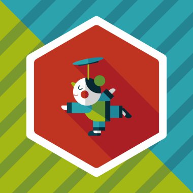 Çin yeni yıl akrobasi kız uzun gölge, eps1 düz simgesiyle