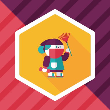 Çin yeni yılı uzun gölge, eps10, ne zaman çene düz simgesiyle