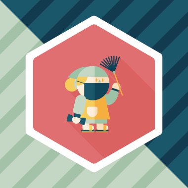 Çin yeni yılı uzun gölge, eps10, ne zaman çene düz simgesiyle