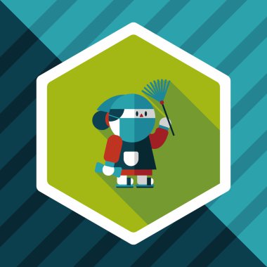 Çin yeni yılı uzun gölge, eps10, ne zaman çene düz simgesiyle