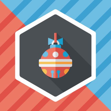 Uzun Gölge, eps10 ile Noel top düz simgesi