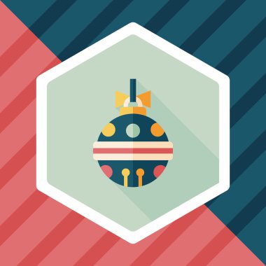 Uzun Gölge, eps10 ile Noel top düz simgesi