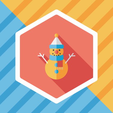 kardan adam düz simgesi ile uzun gölge, eps10