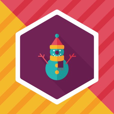 kardan adam düz simgesi ile uzun gölge, eps10