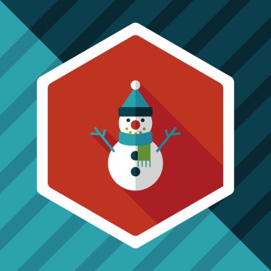 kardan adam düz simgesi ile uzun gölge, eps10