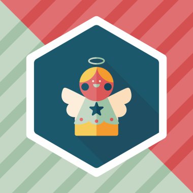 Uzun Gölge, eps10 melek düz simgesi