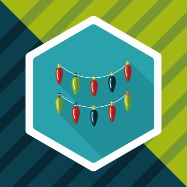 Uzun Gölge, eps10 Noel ışık düz simgesiyle