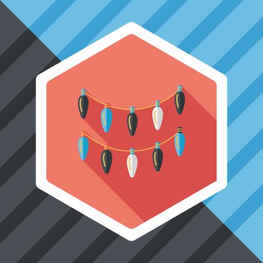 Uzun Gölge, eps10 Noel ışık düz simgesiyle