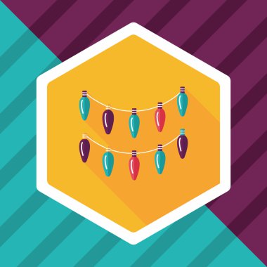 Uzun Gölge, eps10 Noel ışık düz simgesiyle