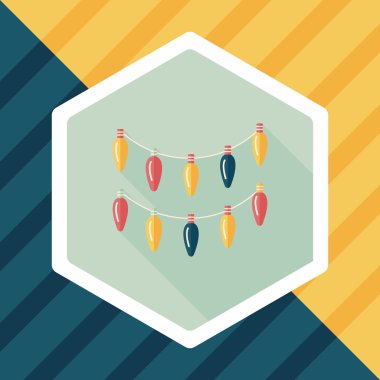 Uzun Gölge, eps10 Noel ışık düz simgesiyle