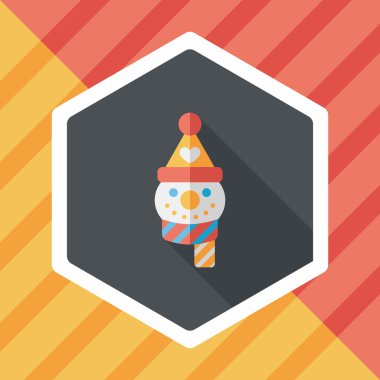 kardan adam düz simgesi ile uzun gölge, eps10